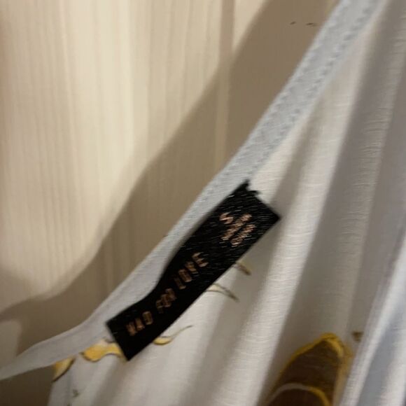 Mad For Love Blue with leaves Jumpsuit New - Picture 6 of 16